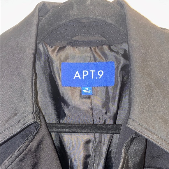 Apt. 9 Women's Black Trench Coat - Picture 3 of 5
